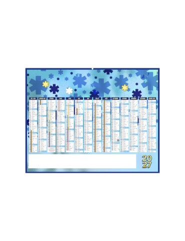 Calendrier bancaire Croix Bleue 2027 personnalisable 2