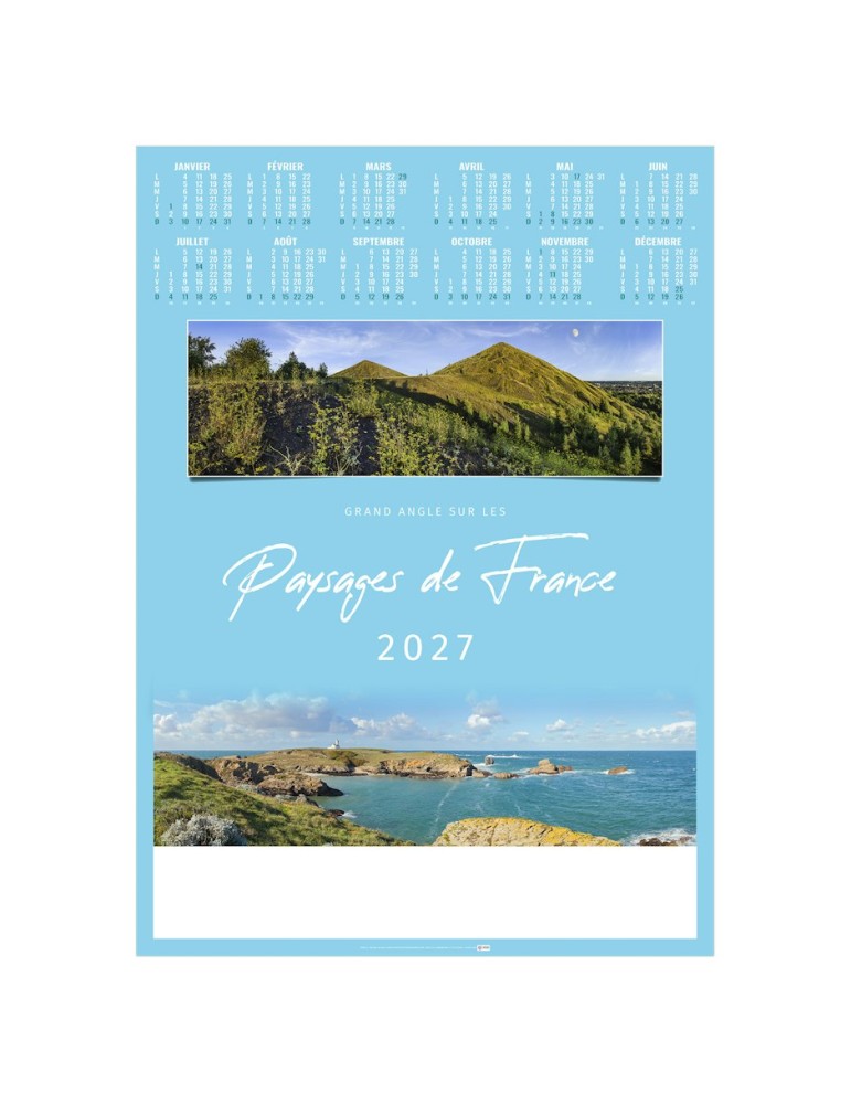 Poster calendrier Vues 2027 personnalisable