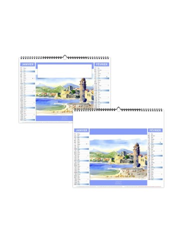 Calendrier illustré Provence 2027 personnalisable