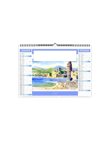 Calendrier illustré Provence 2027 personnalisable 2