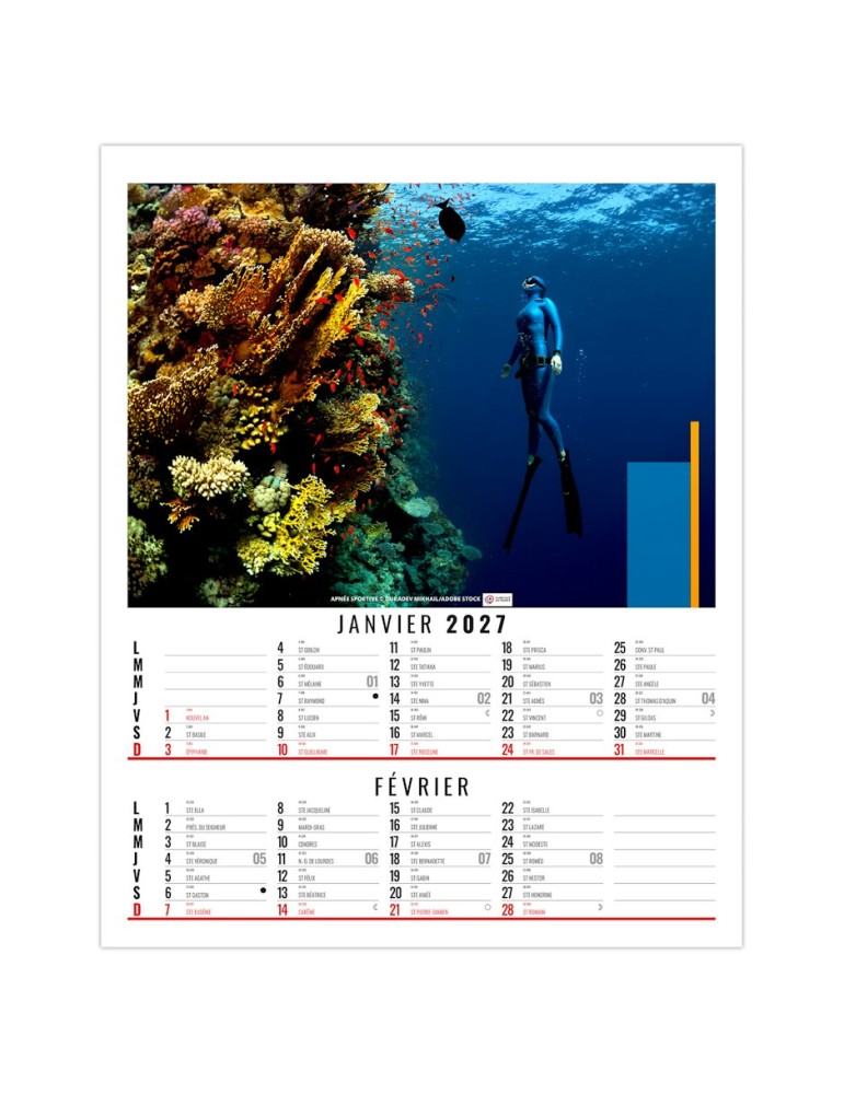 Calendrier illustré Pierre 2027 personnalisable