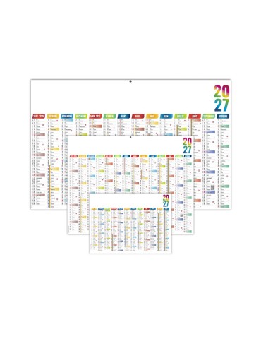 Calendrier bancaire scolaire 2027 personnalisable Casimir