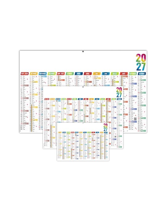 Calendrier bancaire scolaire 2027 personnalisable Casimir