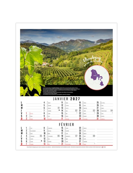 Calendrier illustré 2027 personnalisé Louis
