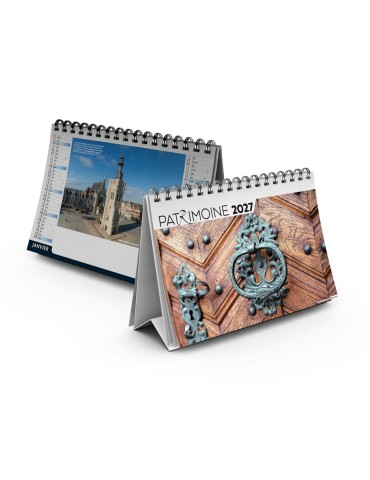 Calendrier chevalet illustré 2027 personnalisé Historique