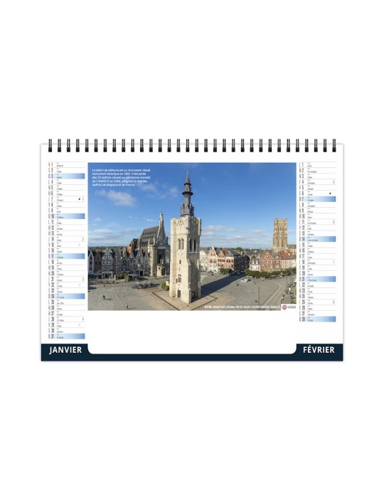 Calendrier chevalet illustré 2027 personnalisé Historique