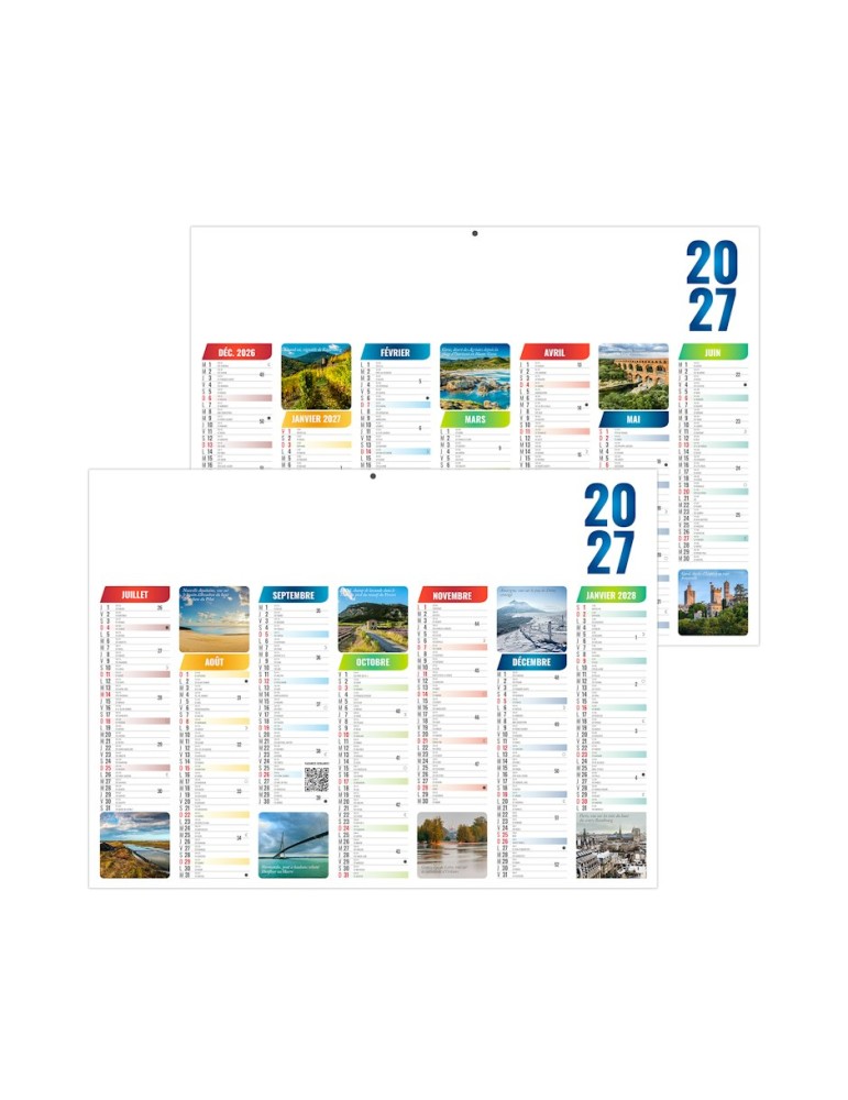 Calendrier bancaire 2027 personnalisable Émilien