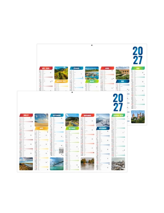 Calendrier bancaire 2027 personnalisable Émilien