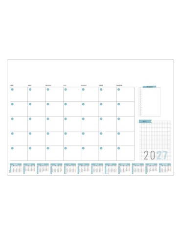 Sous-main planner personnalisable avec grille calendaire