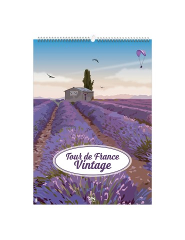 Calendrier illustré 2027 personnalisé Tour de France Vintage