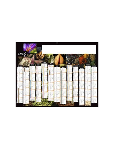 Calendrier bancaire 2027 personnalisable Condiments 2