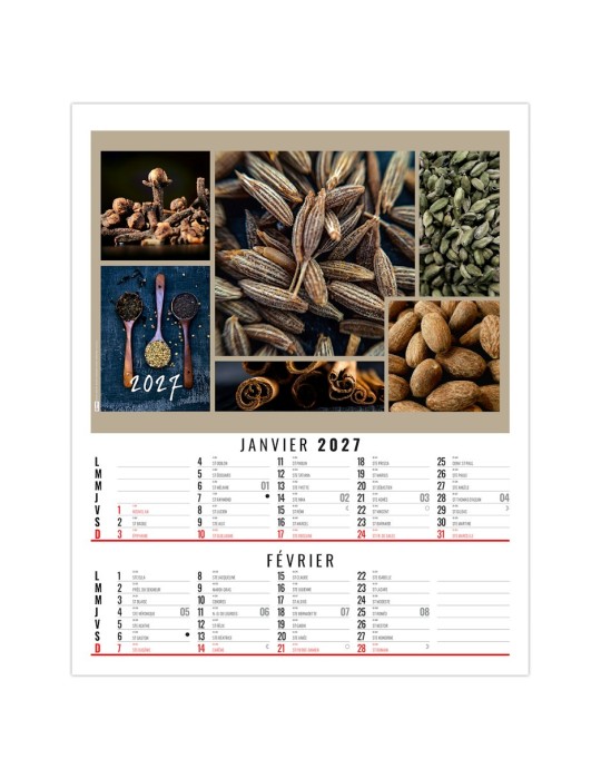 Calendrier illustré Maë 2027 personnalisable