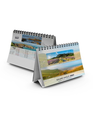 Calendrier chevalet Grand Angle 2027 personnalisable
