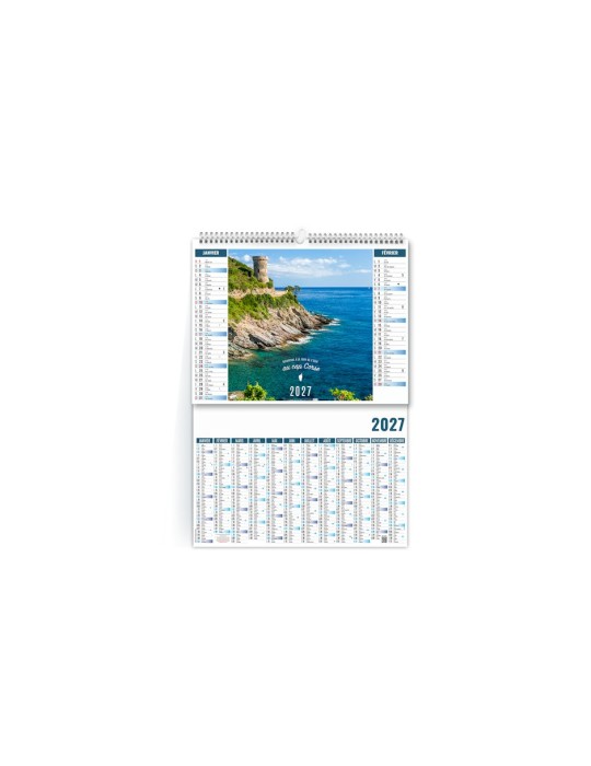 Calendrier bancaire illustré 2027 Terra di Sol personnalisé