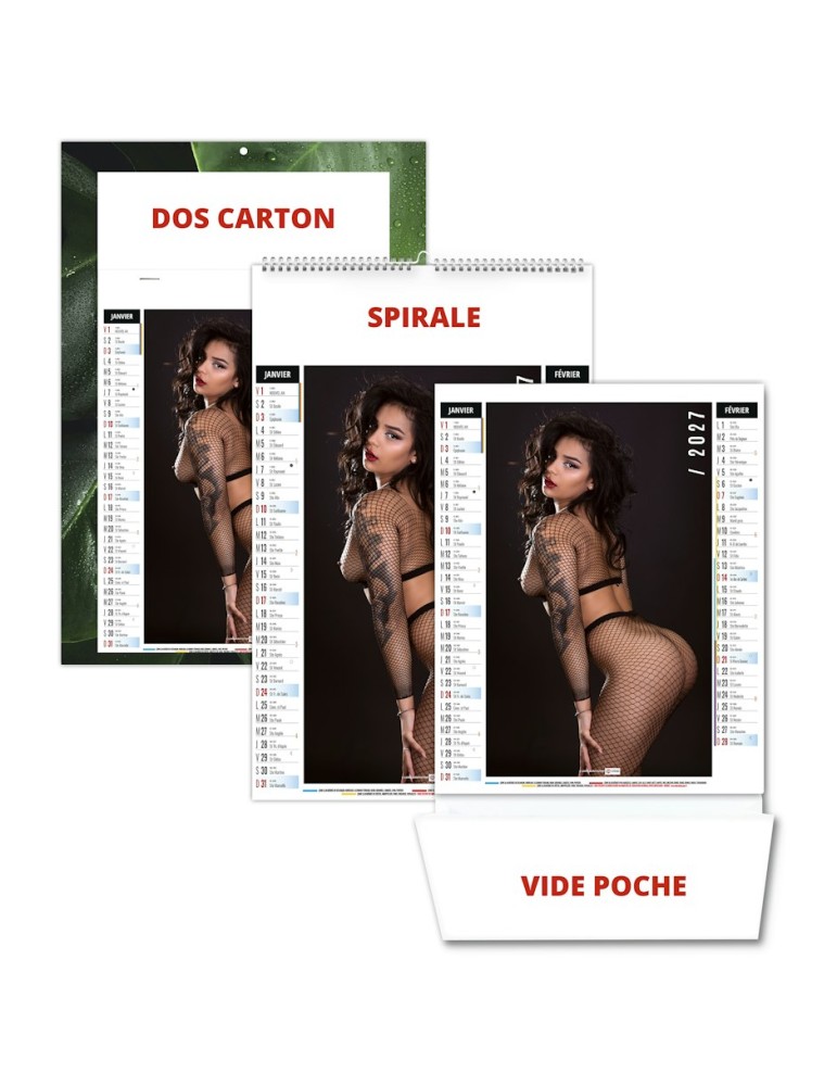 Calendrier illustré 2027 Carmen personnalisable