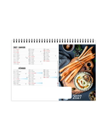 Calendrier chevalet 2027 Vite fait, bien fait personnalisé 2