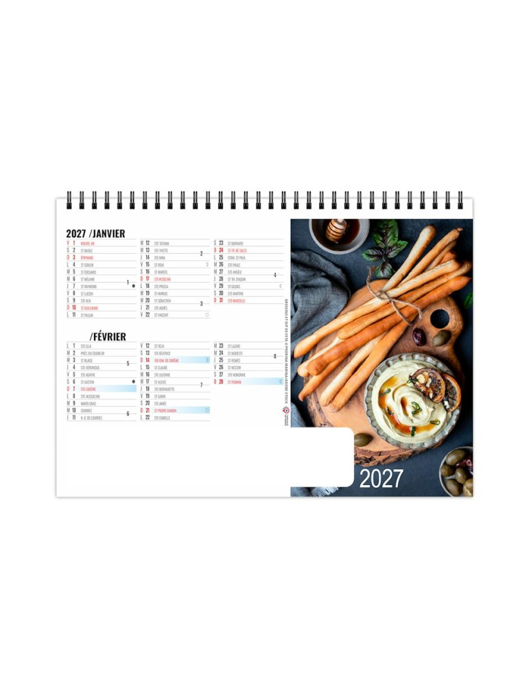 Calendrier chevalet 2027 Vite fait, bien fait personnalisé