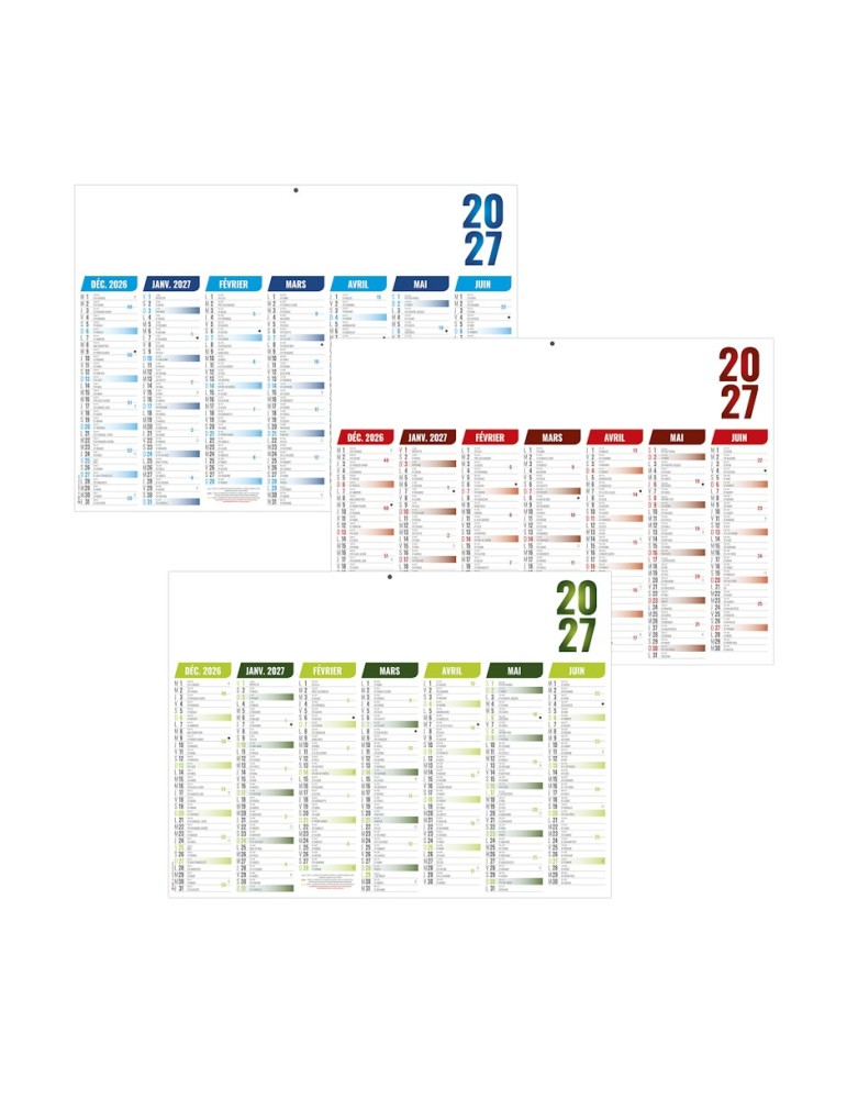 Calendrier bancaire 2027 Florentin personnalisable