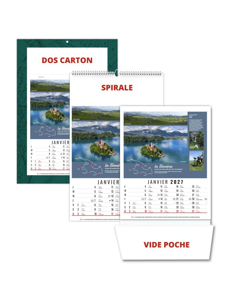 Calendrier illustré 2027 Romain personnalisable