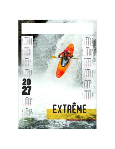 Poster calendrier 2027 personnalisé Endurance