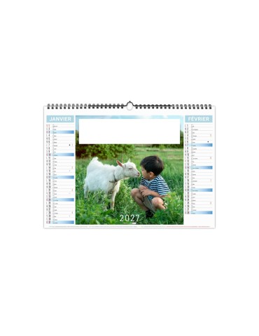 Calendrier illustré 2027 personnalisable Copains 2