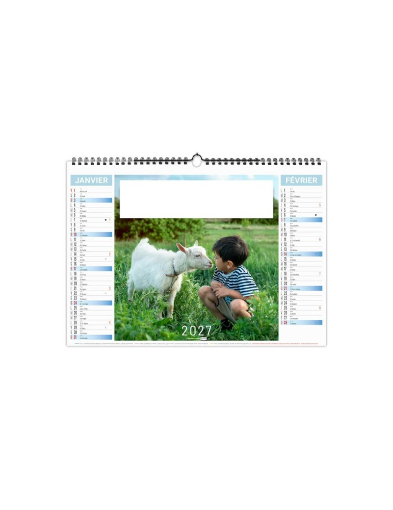 Calendrier illustré 2027 personnalisable Copains