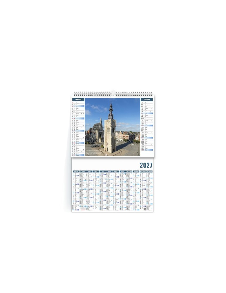 Calendrier bancaire illustré 2027 personnalisé Histoire