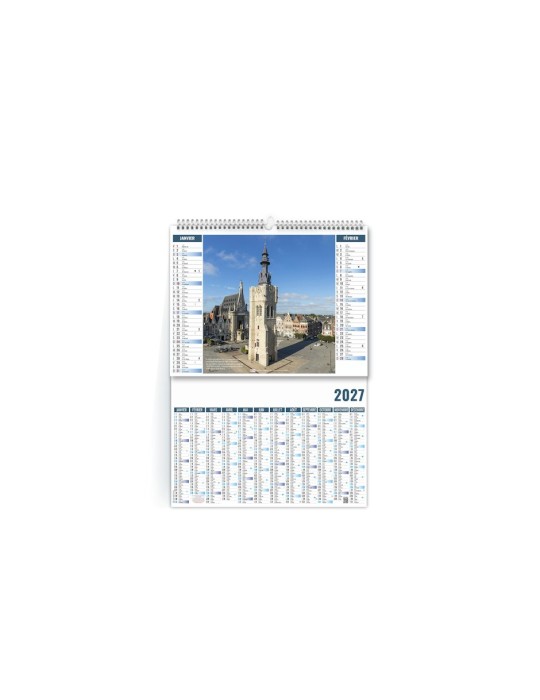 Calendrier bancaire illustré 2027 personnalisé Histoire