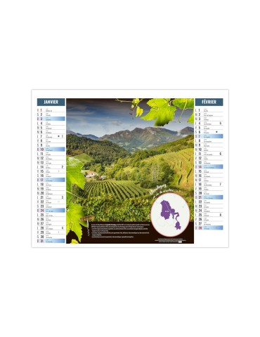 Calendrier bancaire illustré 2027 personnalisé Terroir 2