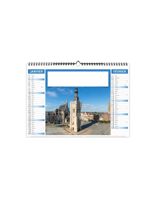 Calendrier illustré 2027 HÉRITAGE personnalisable