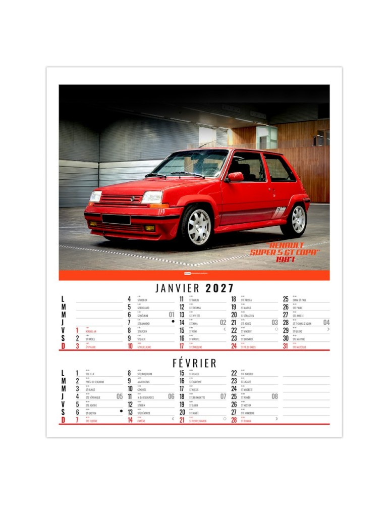 Calendrier illustré 2027 Gilles personnalisable