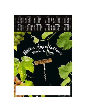 Poster calendrier 2027 Cépage personnalisable