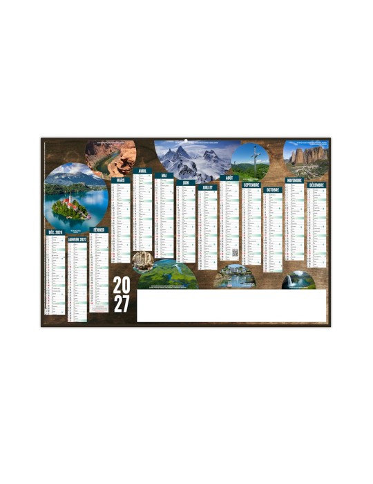Calendrier bancaire 2027 Voyage publicitaire