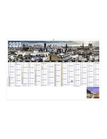 Calendrier bancaire 2027 Libre Choix Parisien personnalisable