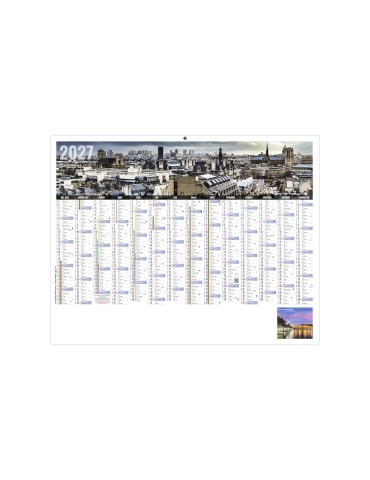 Calendrier bancaire 2027 Libre Choix Parisien personnalisable 2