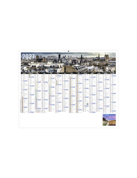 Calendrier bancaire 2027 Libre Choix Parisien personnalisable