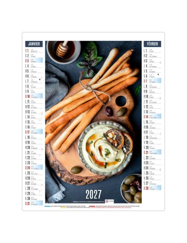 Calendrier illustré 2027 Gustave personnalisable 2