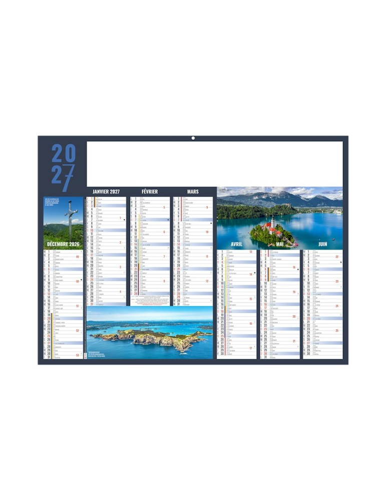 Calendrier bancaire 2027 Expéditions personnalisable