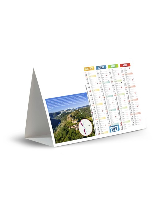 Calendrier chevalet de comptoir 2027 Cep de Vigne