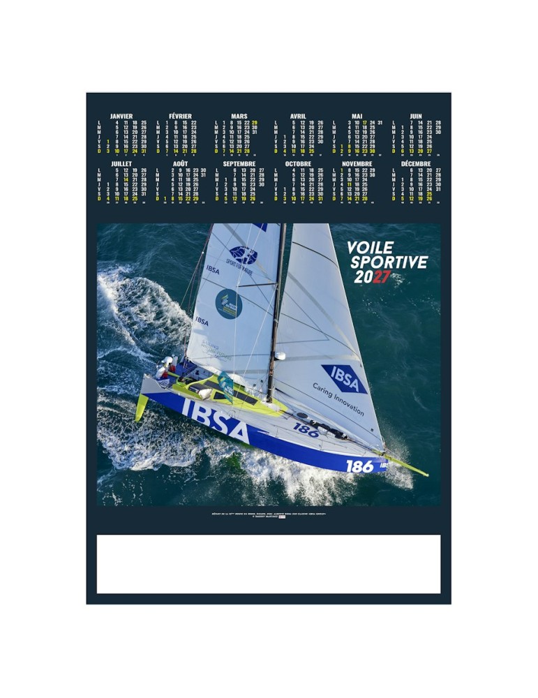 Calendrier poster 2027 personnalisé Monocoque