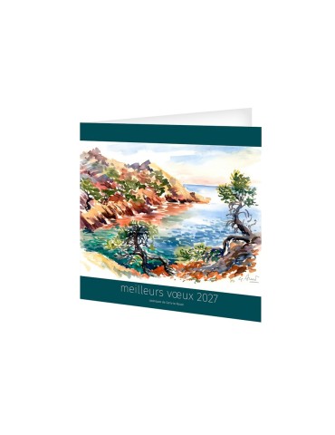 Carte de vœux calendrier 2027 personnalisable Sud