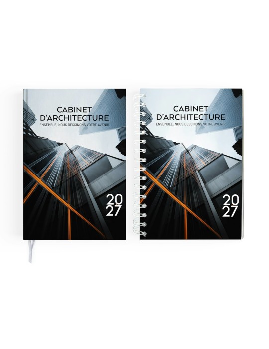 Agenda journalier 2027 Création à couverture personnalisable