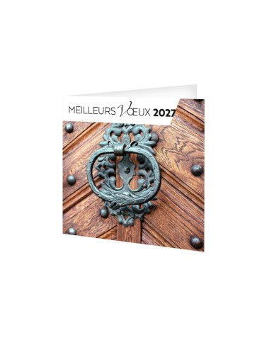 Carte de vœux calendrier 2027 personnalisable Trésor
