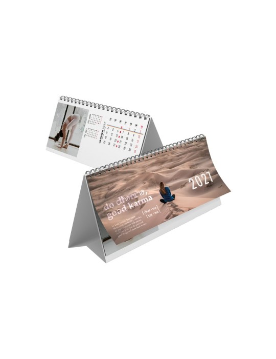Calendrier chevalet de bureau 2027 Création personnalisable