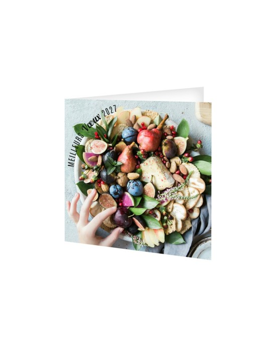 Carte de vœux 2027 Cooking personnalisable avec calendrier