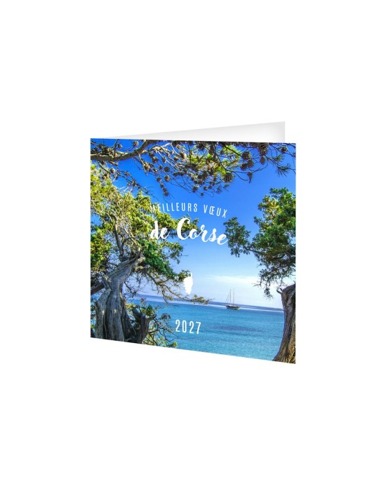 Carte de vœux calendrier 2027 personnalisable Cap Corse