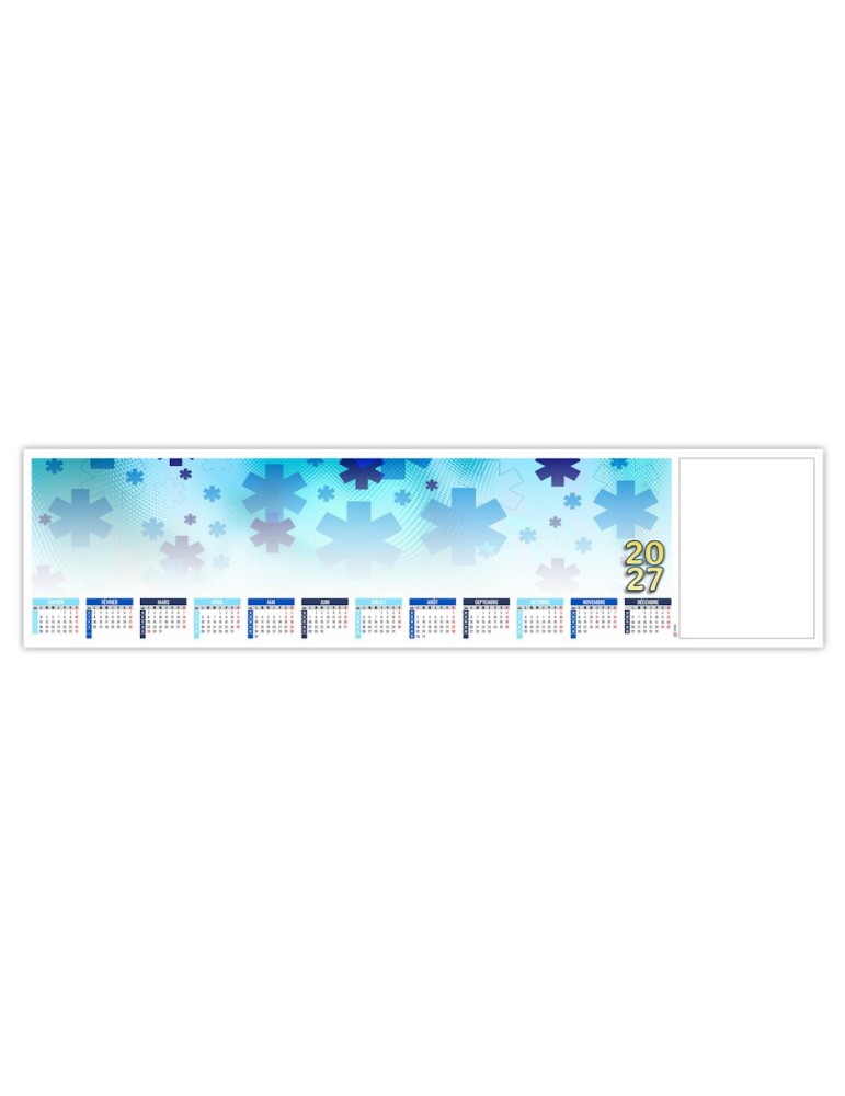 Sous-main clavier 2027 personnalisé SMC CROIX BLEUE