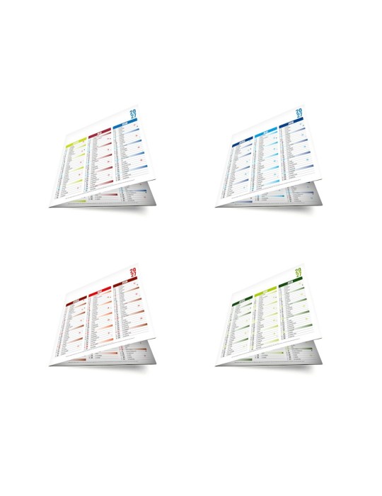 Calendrier bancaire pliable 2027 ORIGAMI CARRÉ personnalisé