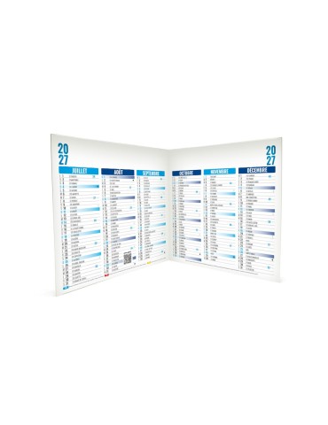 Calendrier bancaire pliable 2027 ORIGAMI CARRÉ personnalisé 2