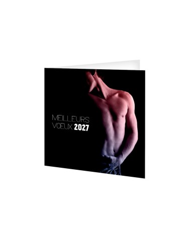 Carte de vœux Torse avec calendrier 2027 personnalisable